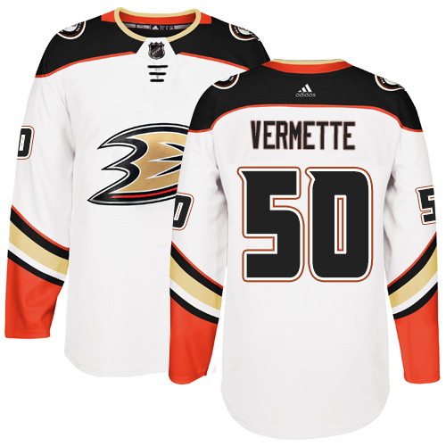 Herren Anaheim Ducks Eishockey Trikot Antoine Vermette #50 Weiß Authentic Auswärts